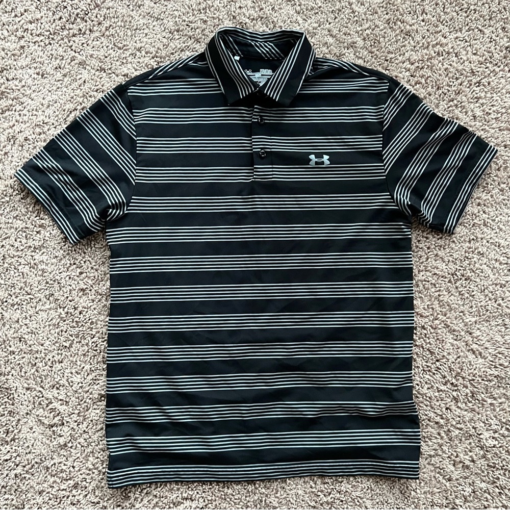 Men’s Under Armour Performance Polo | Size: Medium | Black/Grey